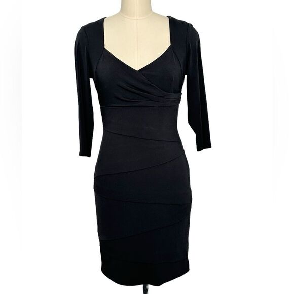 White House Black Market Instantly Slimming Black Sheath  | Size 6 - Picture 2 of 9